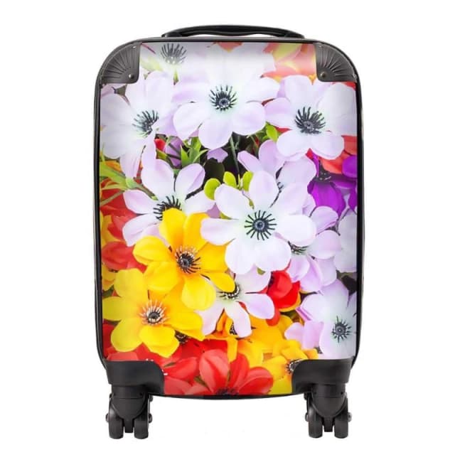 Warren Reed - Designer Spring Flowers Suitcase in Yellow Size: Large Yellow Unisex Large