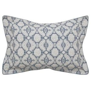 Bedeck of Belfast Blue Bamboo and Cotton Kateri' Oxford Pillow Case
