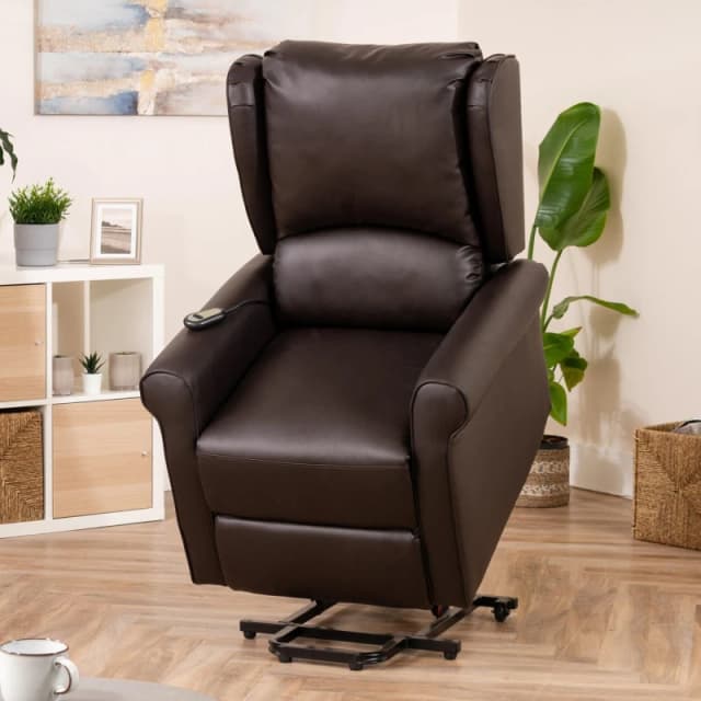 Artemis Home Corcoran Electric Riser Recliner with Massage & Heat in Brown Brown Unisex
