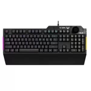 Asus TUF GAMING K1 Corded Gaming keyboard Backlit, Splashproof German, QWERTZ, Windows Black