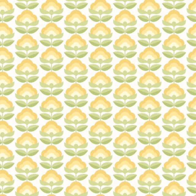 Hoopla Walls Retro Flower Sunshine Smooth Matt Wallpaper