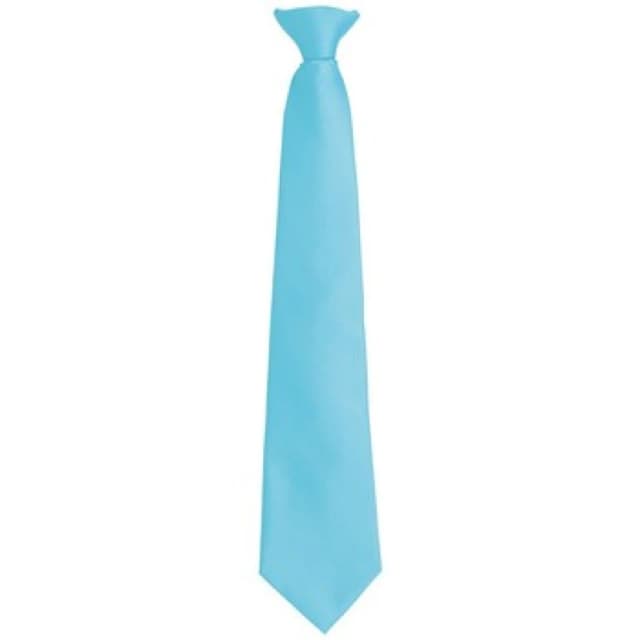 Premier Premier Colours Fashion Plain Clip-On Tie in Blue Blue One Size Unisex 5063470683406