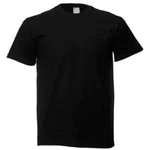 Mens Short Sleeve Casual T-Shirt (Large) (Jet Black)