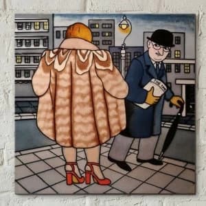 Tile 8x8 My Fur Coat By Beryl Cook Wall Art