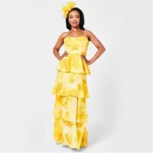 Biba Julien Macdonald Tier Maxi Dress - Yellow