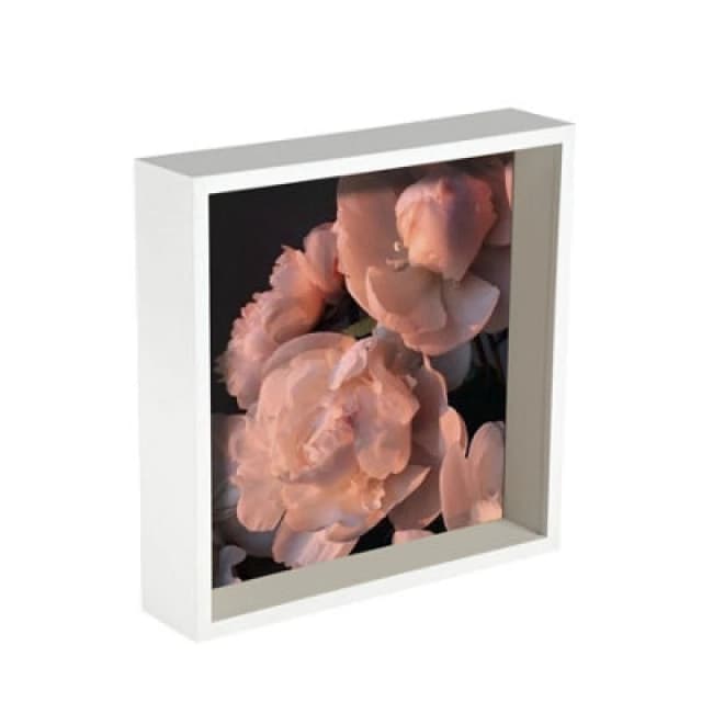 Nicola Spring 3D Deep Box Photo Frame - 10 X 10" - White