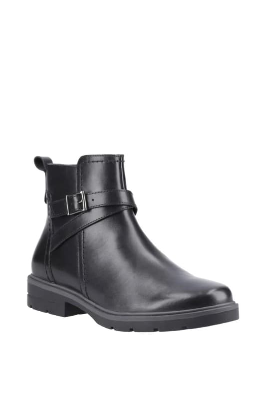 Hush Puppies Womens Tove Buckle Boot in Black Size: 4 Black Female 4
