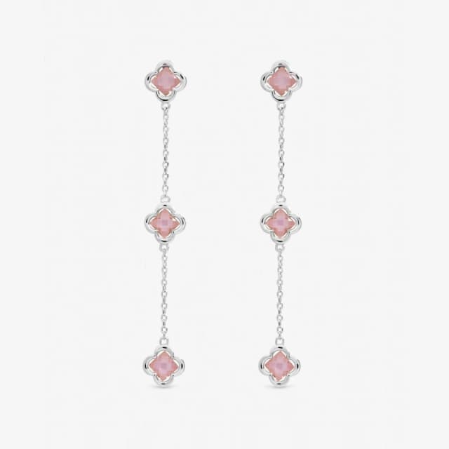 Inicio Sterling Silver Plated Clover Drop Earrings Silver female One Size