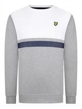 Lyle & Scott Boys Yoke Stripe Crew Sweat - Grey