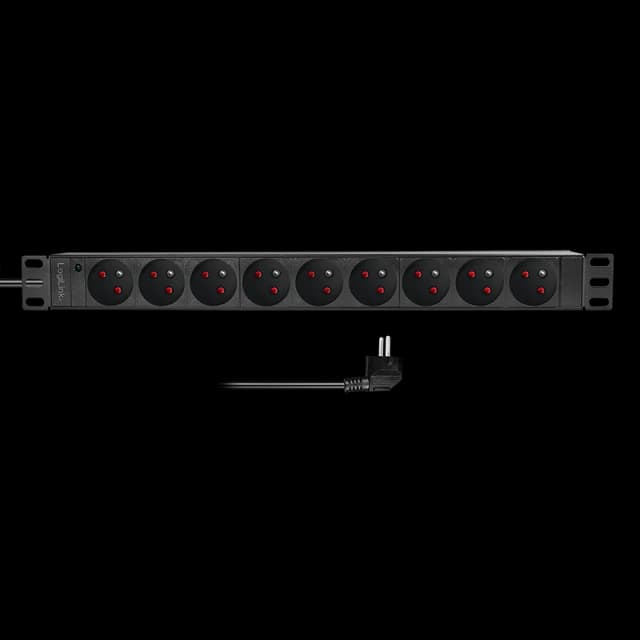 LogiLink 19" PDU 9 x French/Belg. Standard outlet. without switch