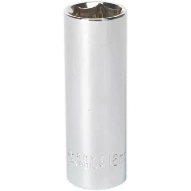 Loops 16mm Spark Plug Socket - 1/2 Inch Sq Drive - Chrome Vanadium Steel - Magnetic Metallics