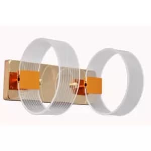 Alicante Integrated LED Wall Lamp Gold 26cm