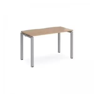 Adapt starter unit single 1200mm x 600mm - silver frame and beech top