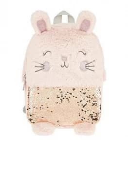 Accessorize Girls Bella Bunny Fluffy Backpack - Pink