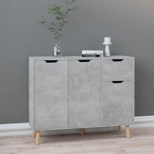 VIDAXL Sideboard Concrete Grey 90x30x72cm Engineered Wood Vidaxl 8720286344156