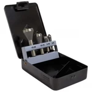 Sealey CSSET4O Slotted Deburring Countersink Drill Bit Set 4pc 90°