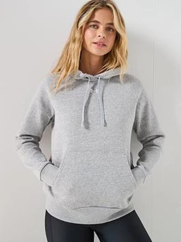 Under Armour Womens Rival Fleece Hoodie L- Bust 38.5 - 40.5' Mod Gray Light Heather 1379500-013-L