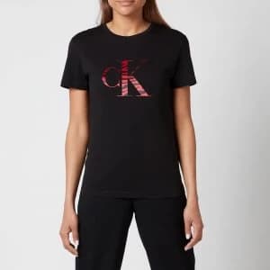 Calvin Klein Jeans Womens Zebra Ck T-Shirt - Ck Black - XS