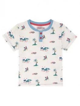 Cath Kidston Boys Palm Short Sleeve T-Shirt - Stone