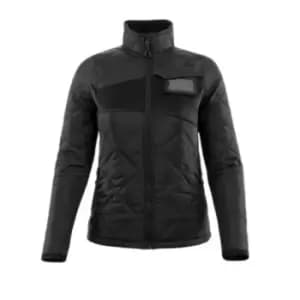 Womens Water-repellent Thermal Jacket - Black - XS