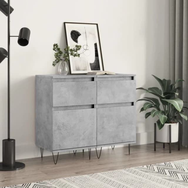 VIDAXL Sideboards 2 pcs Concrete Grey 40x35x70cm Engineered Wood Vidaxl 8720845873844