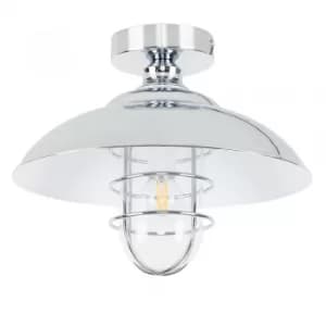 Mitchell Polished Chrome Semi-Flush Ceiling Light