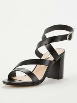 Office Maroon Heeled Sandal - Black