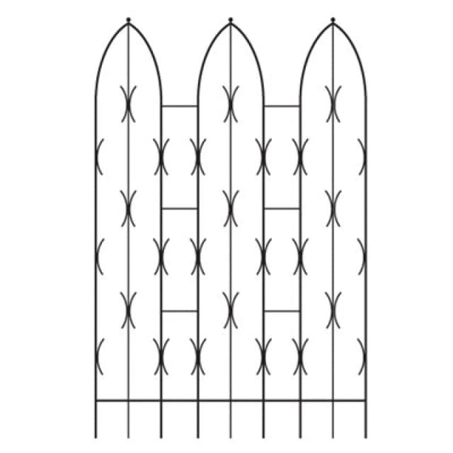 Poppy Forge Double Gothic Screen Bare Metal/ready To Rust - Steel - L2 X W58 X H180 Cm
