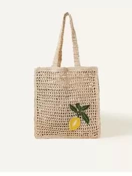 Accessorize Raffia Crochet Beach Shopper