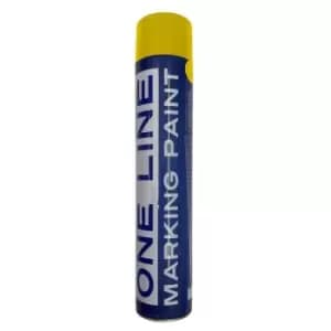 Marking Paint Yellow 750ml Aerosol - One Line
