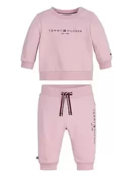 Tommy Hilfiger Baby Essential Crewneck Set - Pink, Size 0-3 Months