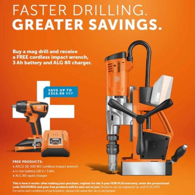 Fein KBU 35 MQW Universal Magnetic Drilling Machine 72705661240 Voltage: 110v