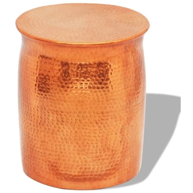 VIDAXL Hammered Aluminium Stool/Side Table Brass/Copper Colour vidaXL 242325fr