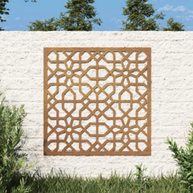 vidaXL Garden Wall Decoration 55x55cm Corten Steel Moorish Design, Brown 824478