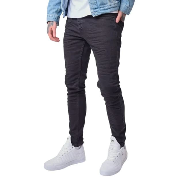 Project X Paris Slim fit crinkle jeans Project X Paris Noir Male 38