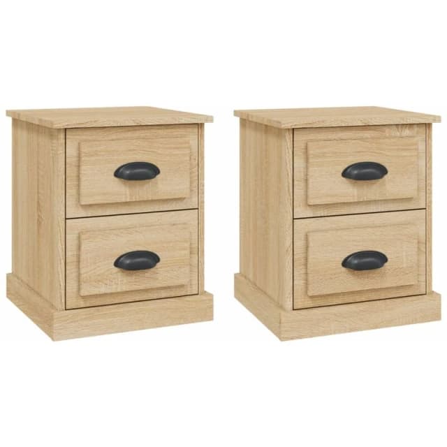 VIDAXL Bedside Cabinets 2 pcs Sonoma Oak 39x39x47.5cm Engineered Wood Vidaxl 8720845790417
