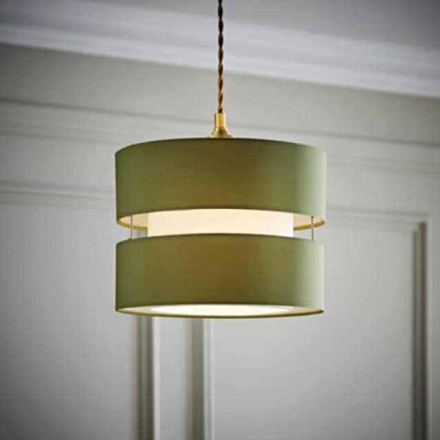 ValueLights Sophia Easy Fit Small Light Lamp Shade Olive