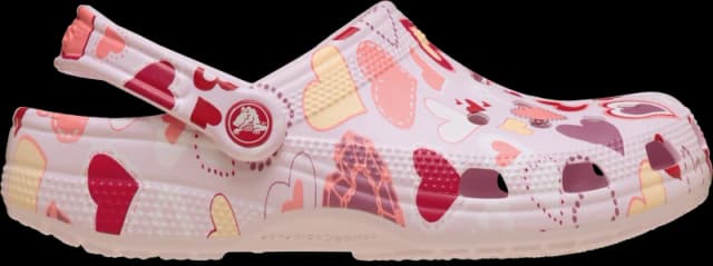 Crocs Kids Classic Valentines Day Clogs Pink Milk/Hearts J4
