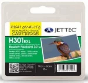 HP301XL BLK CH563EE Black Remanufactured JetTec Ink Cartridge H301BXL