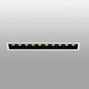 Troop LED White Black recessed Downlight 10x 2W 3000K