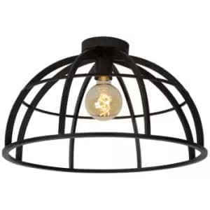 Lucide DIKRA - 50cm Flush Ceiling Light - 1xE27 - Black