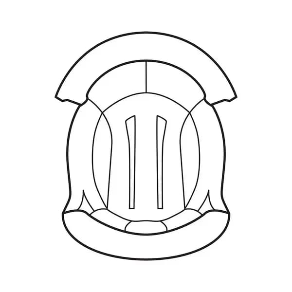 AGV K-1 Black Crown Pad Size 2XL