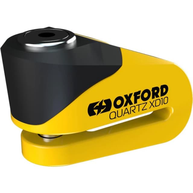 Oxford Quartz XD10 High Security Disc Lock (10mm pin) Black Yellow