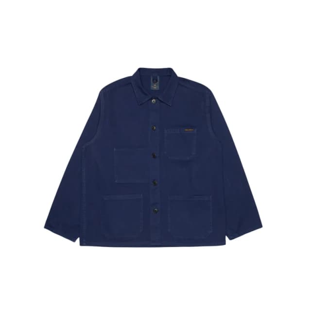 Nudie Jeans Womens overshirt Nudie Jeans Buddy Chore Herringbone Bleu Female S