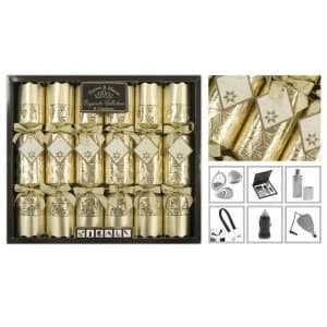 Robert Dyas Harvey Mason Exquisite Gold Crackers 6 Pack