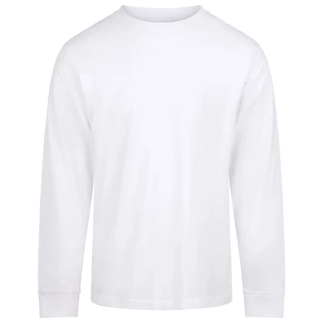 AWDis Mens Long-Sleeved T-Shirt in White Size: Small White Male S