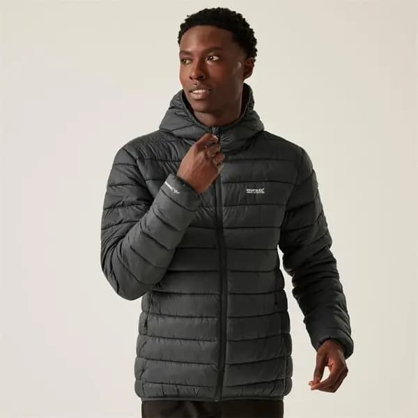 Regatta Hooded Marizion Jacket - Ash(Danger Red) 2XL