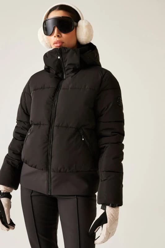 Dare 2b Womens Glitz Waterproof Insulated Padded Ski Jacket in Jet Black Size: 14 Jet Black Female 14