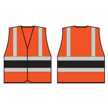 Orange Wceng Vest with Black Band - Size 2XL