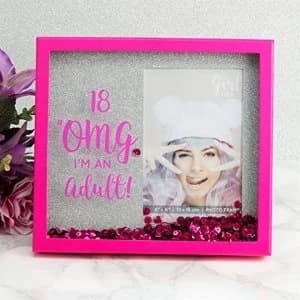 4" x 6" - Girl Talk Sparkle Box Frame - 18 OMG I'm an Adult